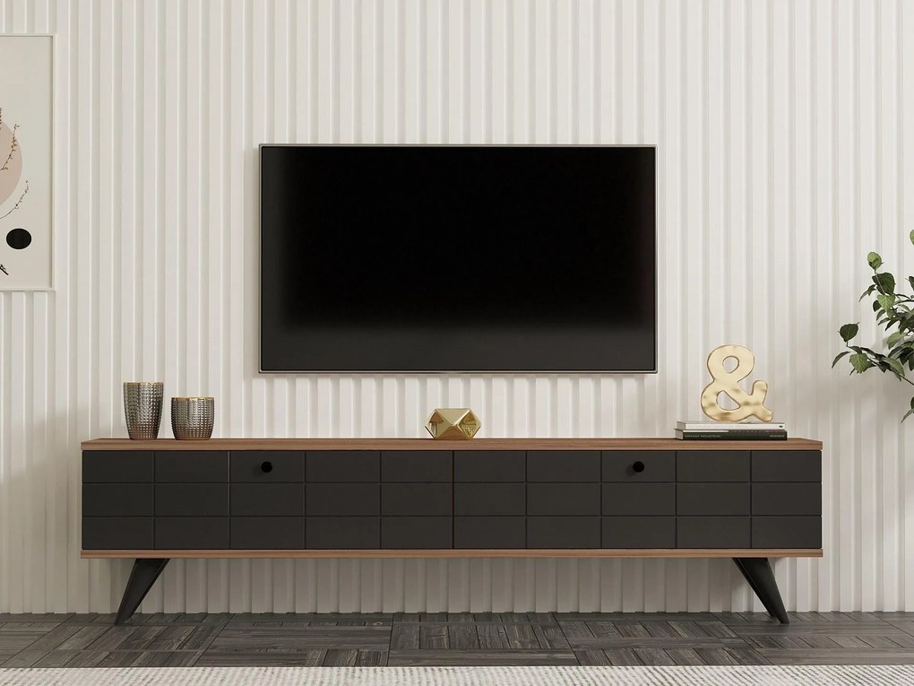 Masă TV/Dulap Butepe (antracit + pin atlantic) . Promo -28%. 1095157