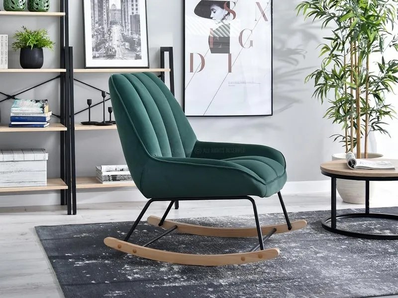 Fotoliu Bertie (verde + fag negru). 1109880
