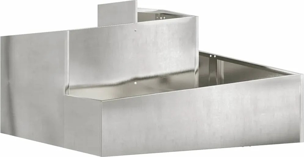 vidaXL Vază pentru Grădină Argintiu 60 x 60 x 50 cm Oţel inoxidabil