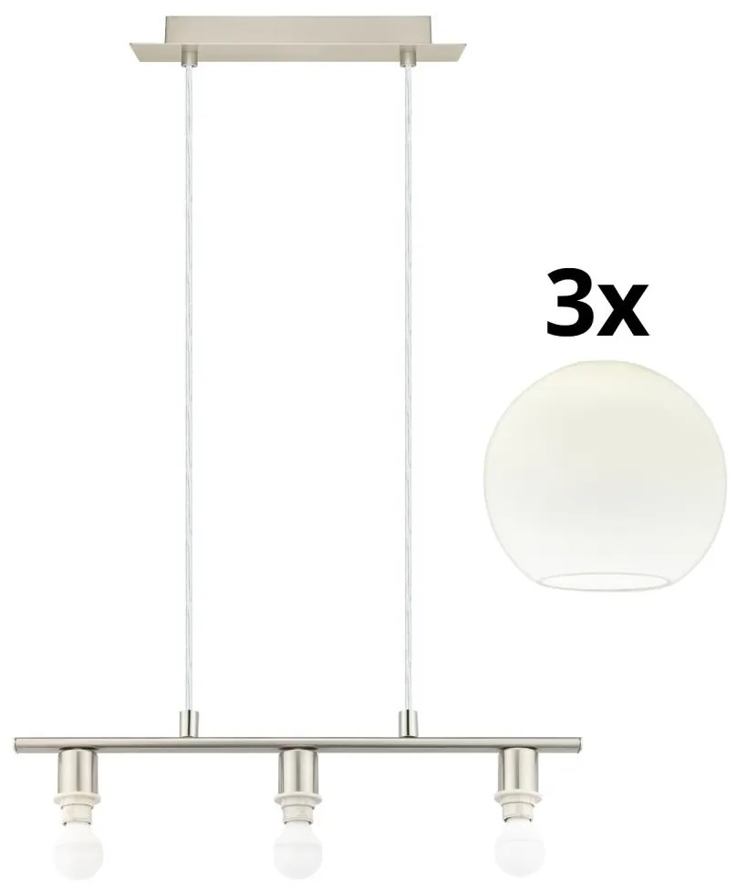 Lustră LED pe cablu Eglo MY CHOICE 3xE14/4W/230V crom/alb