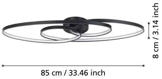 Eglo 900947 - Plafonieră LED GIANELLA dimabilă, 38 W, 230 V