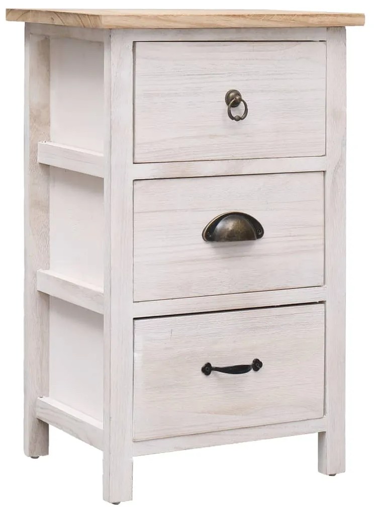 vidaXL Dulap lateral, 35 x 25 x 57 cm, lemn de paulownia