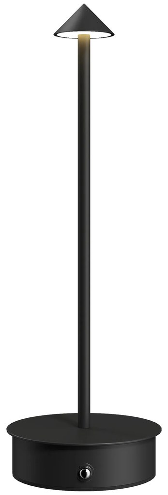 HOMCOM Lampă de Masă Reîncărcabilă cu USB, Lampă Fără Fir cu Temperatura Culorii Reglabilă 3000K/4500K/6500K, Control Tactil, Autonomie 4-8 Ore, Negru | Aosom Romania