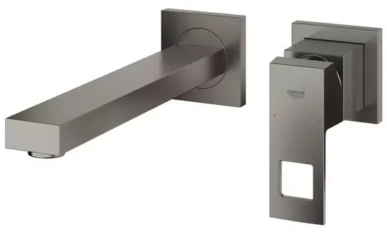 Baterie lavoar incastrata Grohe Eurocube M antracit periat Hard Graphite fara corp ingropat