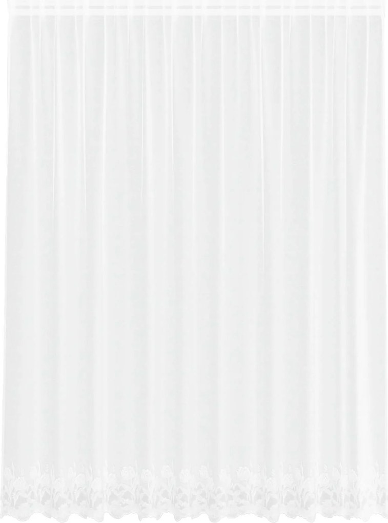 vidaXL Cortină din Dantelă cu perdele Alb 200 x 300 cm Poliester