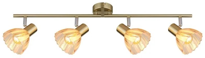 Plafoniera metal alama sticla chihlimbar ZACHERY 4L
