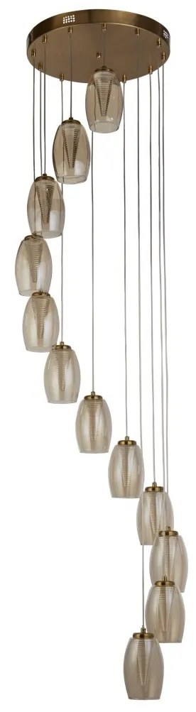 Lustra cu 12 pendule suspendata moderna Cyclone