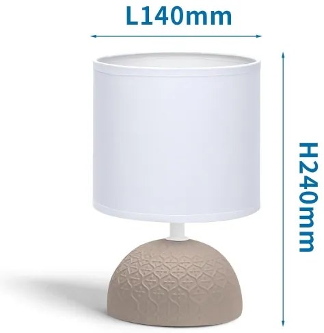 Lampă de masă 1xE14/40W/230V maro/albă Aigostar