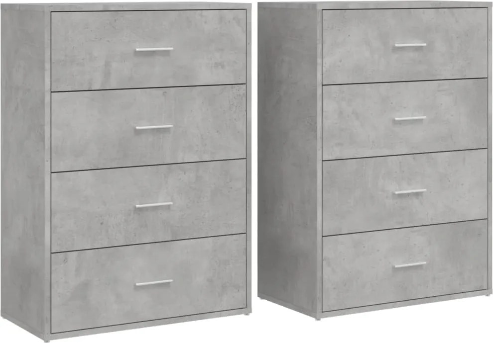 vidaXL Dulapuri, 2 buc., gri beton, 60x31x84 cm, lemn prelucrat