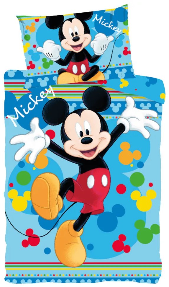 Disney Mickey Joyful lenjerie de pat pentru copii 100×135 cm, 40×60 cm