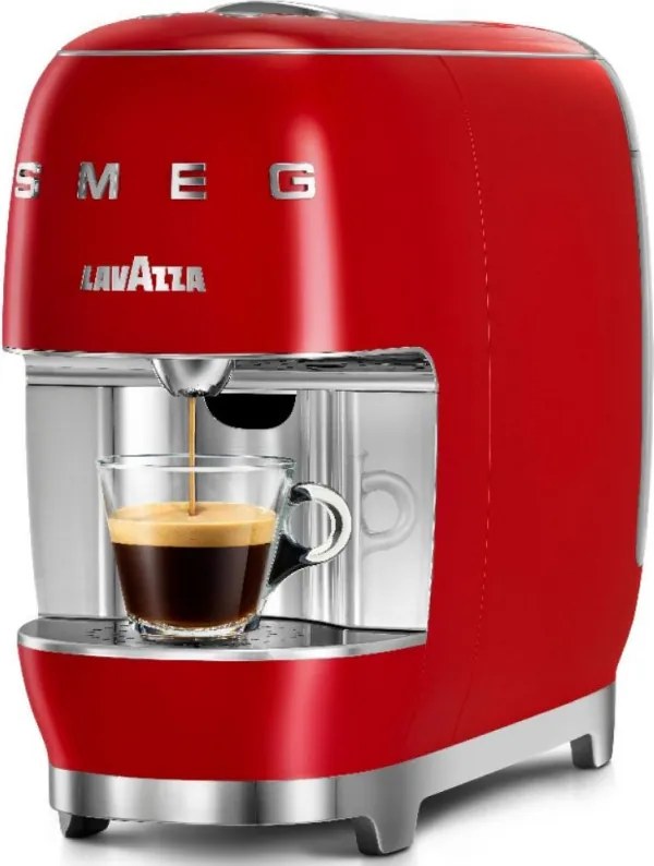 Espressor cu capsule SMEG Lavazza A Modo Mio LM200, 1250 W, 10 bar, 0,9 l, Incalzire rapida, Rosu