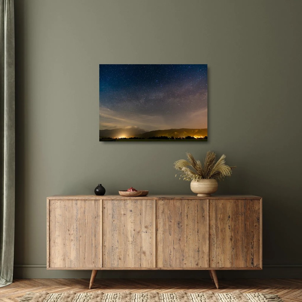 Tablou pe sticlă cu cerul nocturn (70x50 cm)