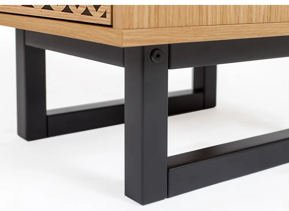 Comodă în decor de stejar Woodman Camden Narrow Diamond Print, 40 x 123 cm