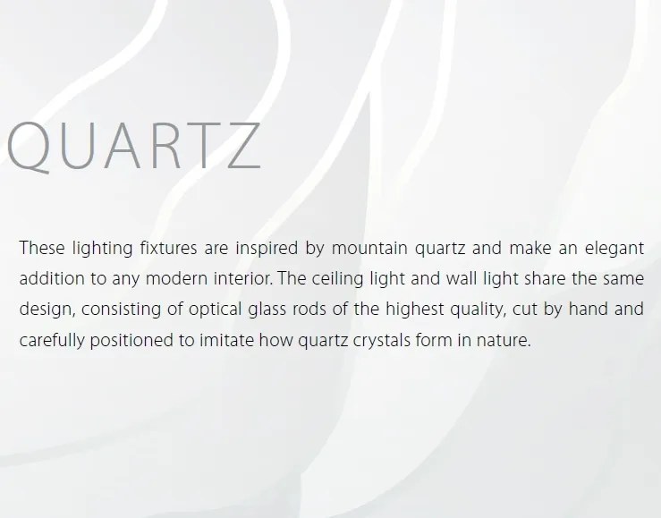 Aplica LED moderna Vision design LUX cristal QUARTZ 01