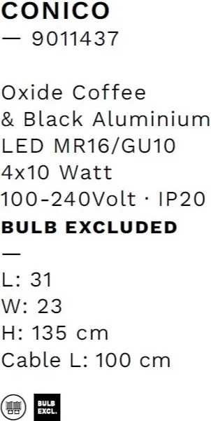 Lampadar de podea modern CONICO Coffee