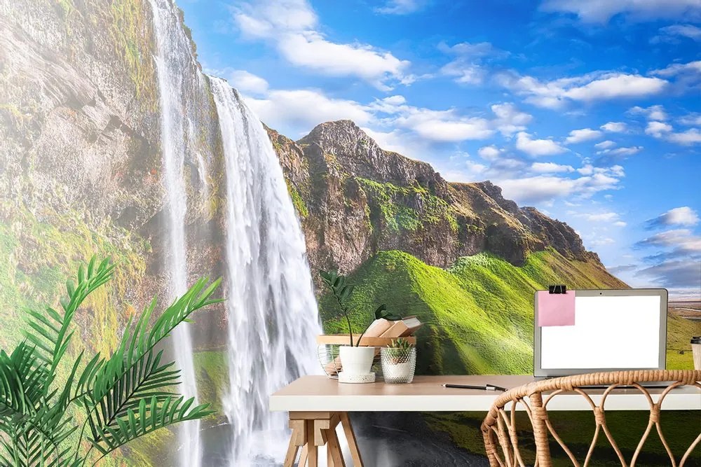 Fototapet autoadeziv cascada Seljalandsfoss