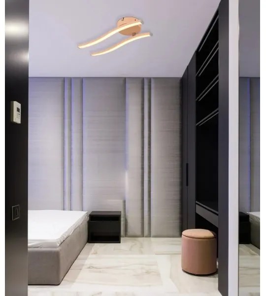 Lustră LED aplicată Globo 67178P TYLER LED/12W/230V 3000K portocaliu