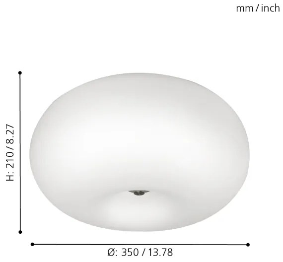 EGLO 86812 - Plafoniera OPTICA 2xE27/60W/230V