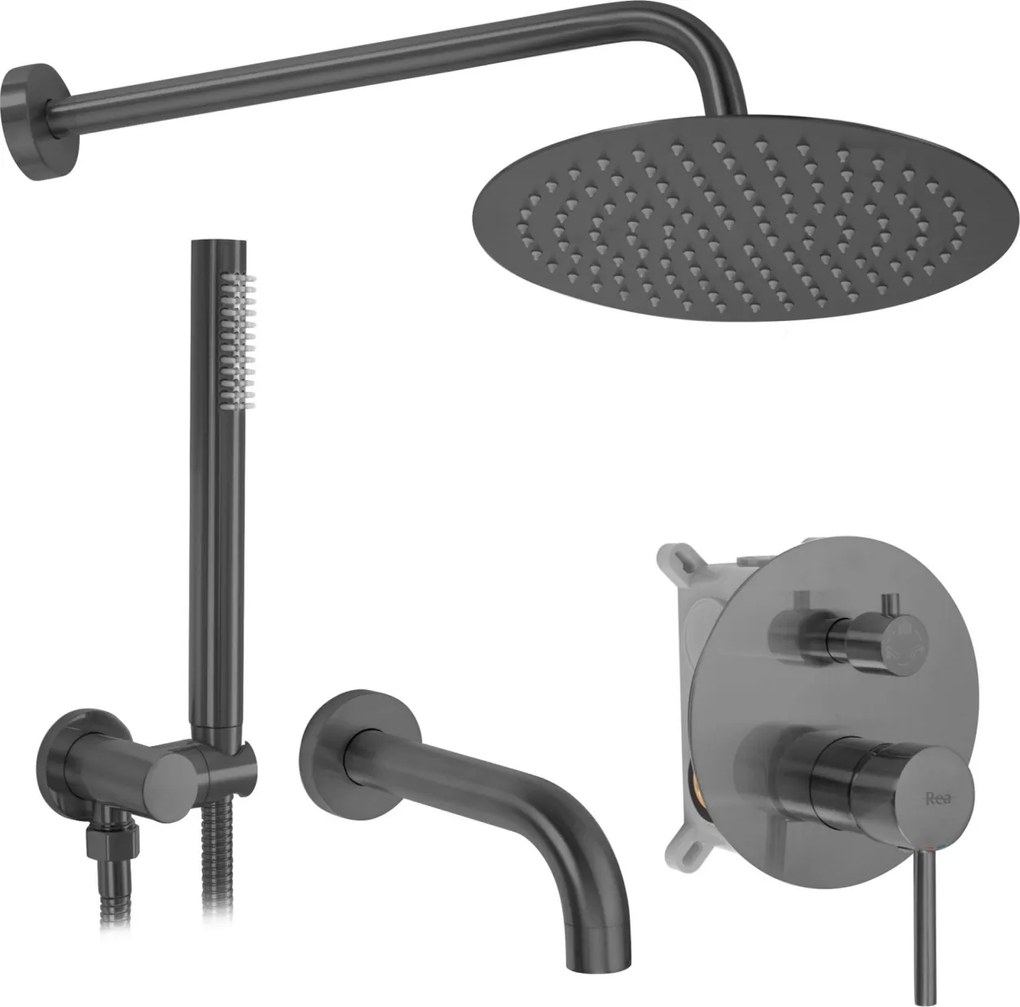 Set încastrat cadă și duș Rea Lungo Titan + BOX