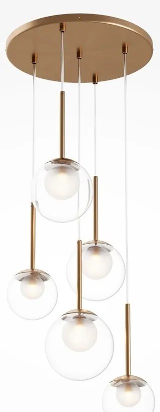 Lustra suspendata design modern minimalist Basic 5L aurie