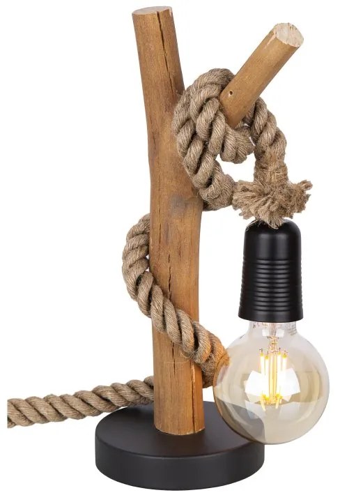 Veioza/Lampa de masa design natural lemn NERIDA