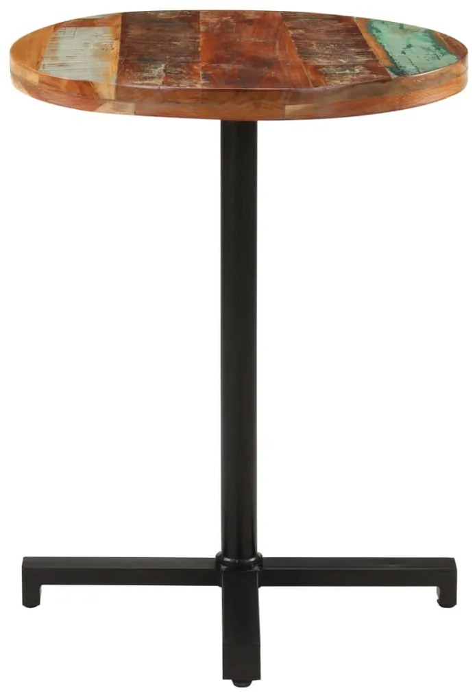 320289 vidaXL Masă de bistro, Ø60x75 cm, lemn masiv reciclat, rotundă