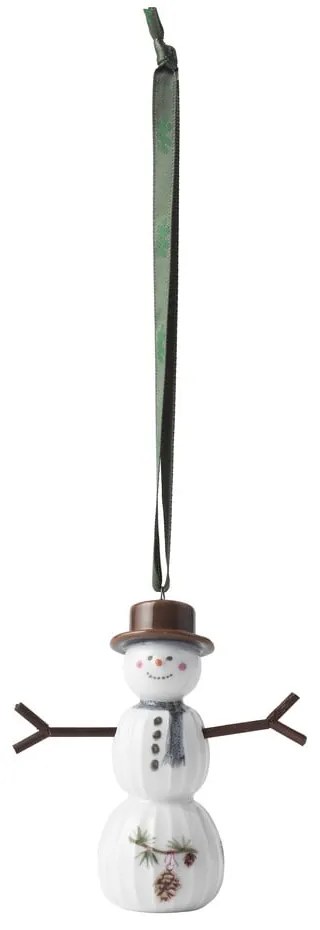 Ornament de Crăciun pictat manual din porțelan ø 4 cm Hammershøi Snowman – Kähler Design