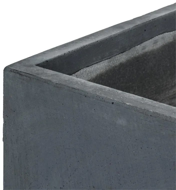 Solidflor, antracit, ghiveci de flori, recipient pentru flori, 79,5x38x38 cm, FIBERTON