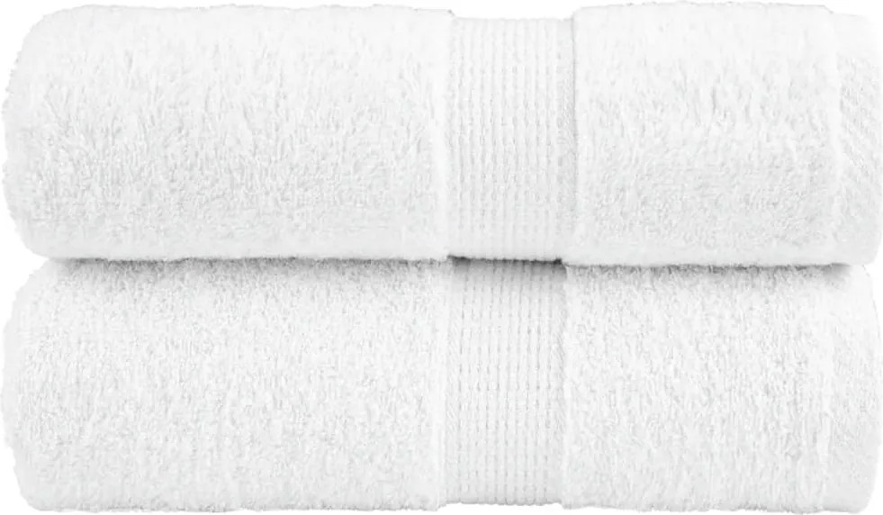 vidaXL Prosoape oaspeți premium, SOLUND, 2 buc. alb 30x50cm 600gsm