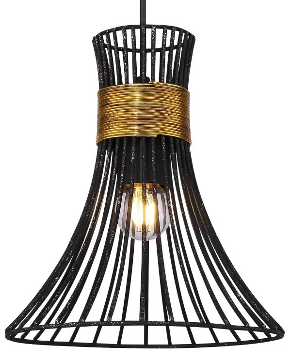 Pendul modern metalic negru-auriu diam. 22cm PURRA 54814H GL