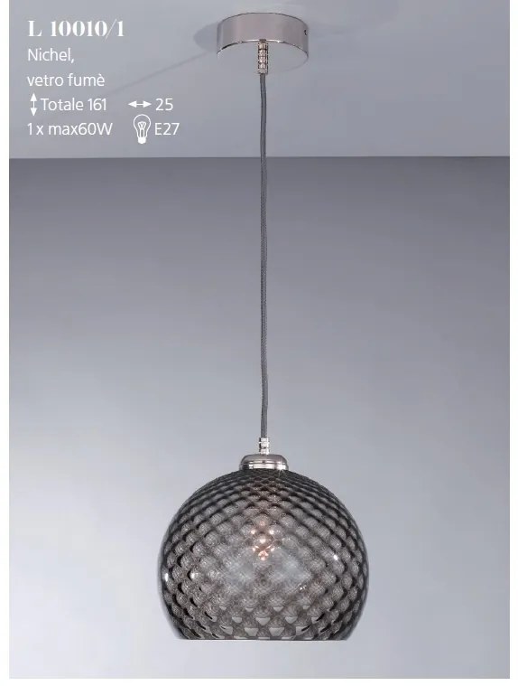 Lustra, Pendul modern design italian 10010 fumuriu