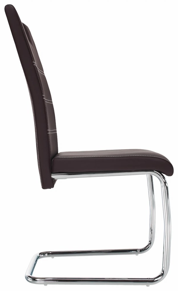 Scaun de sufragerie Abalia New (maro + Crom). 808098