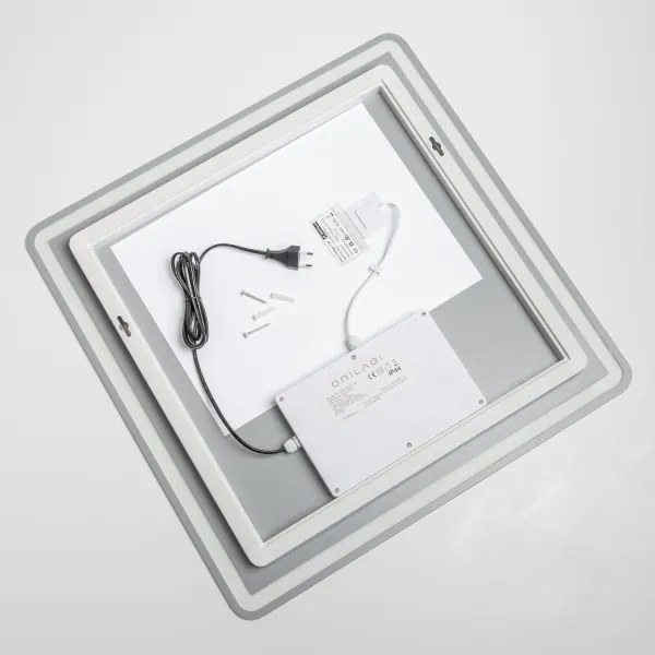 Brilagi - Oglindă de baie BELLA cu LED dimabil, iluminare LED de fundal și încălzire anti-abur, 16W/230V, 60x60 cm, IP44