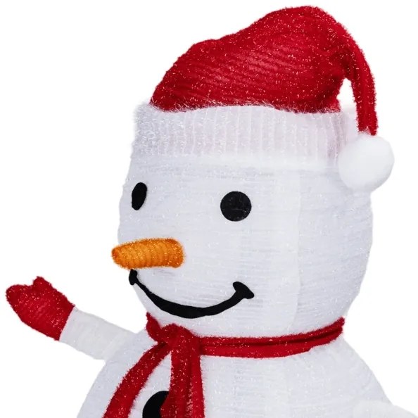 Aigostar - Decorațiune LED de Crăciun pentru exterior, om de zăpadă, 50 LED, 3x AA, 0,7 m, IP44