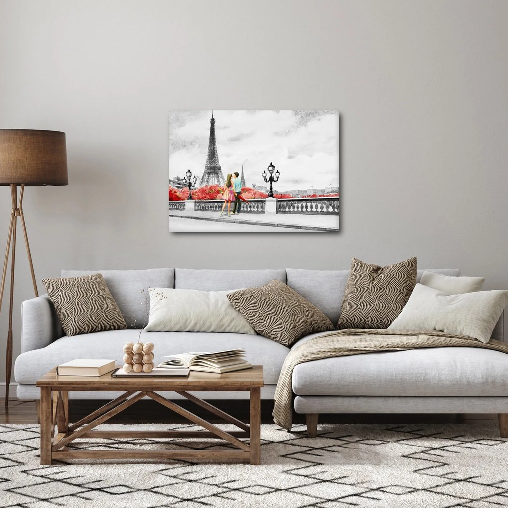 Tablou îndrăgostiții în Paris (70x50 cm)