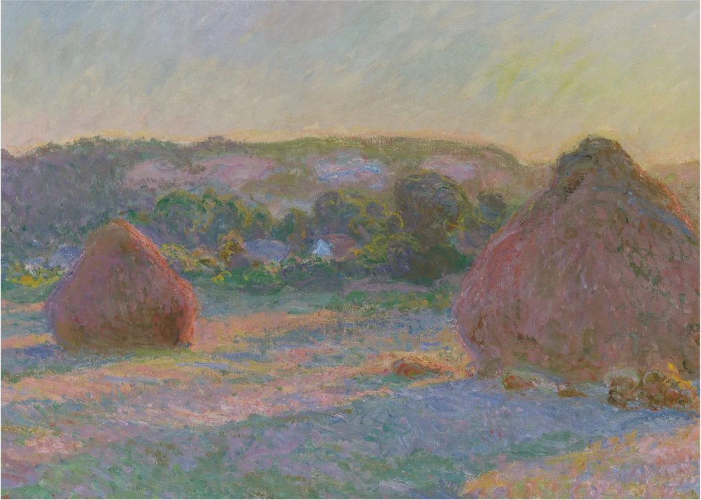Tablou - Claude Monet, Stacks of Wheat (End of Summer) , reproducere (70x50 cm)
