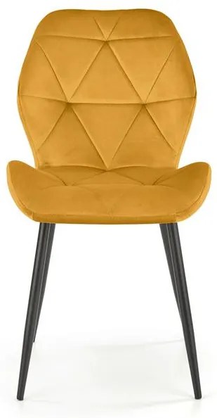 Scaun K453 velvet mustariu