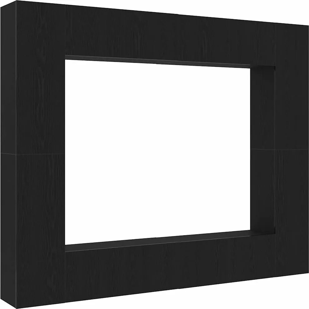 vidaXL Set comodă TV Pe perete Negru Lemn compozit