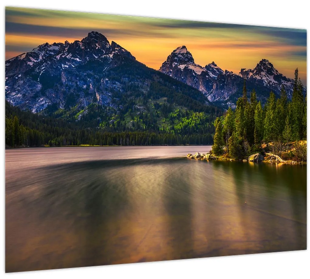 Tablou pe sticlă - Parcul Național Grand Teton (70x50 cm)