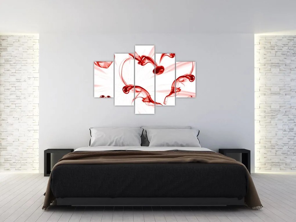 Tablou cu inima din fum (150x105 cm)
