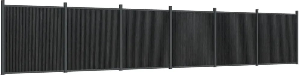 vidaXL Panou pentru gard, gri, 1045x186 cm, WPC