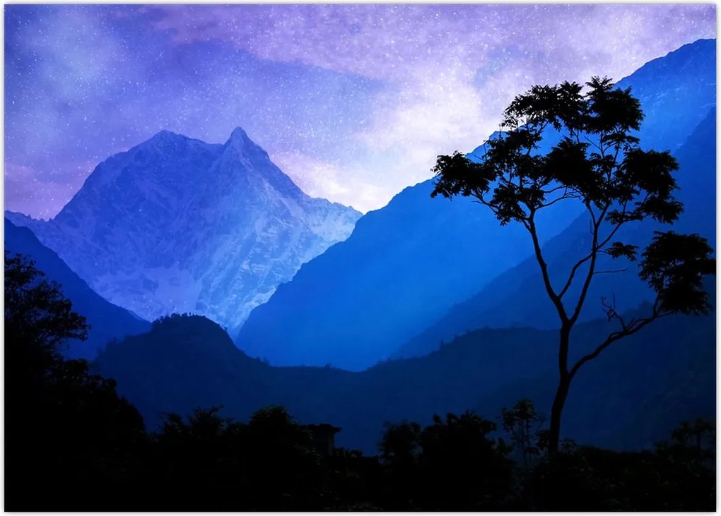 Tablou - Cerul de noapte din Nepal (70x50 cm)