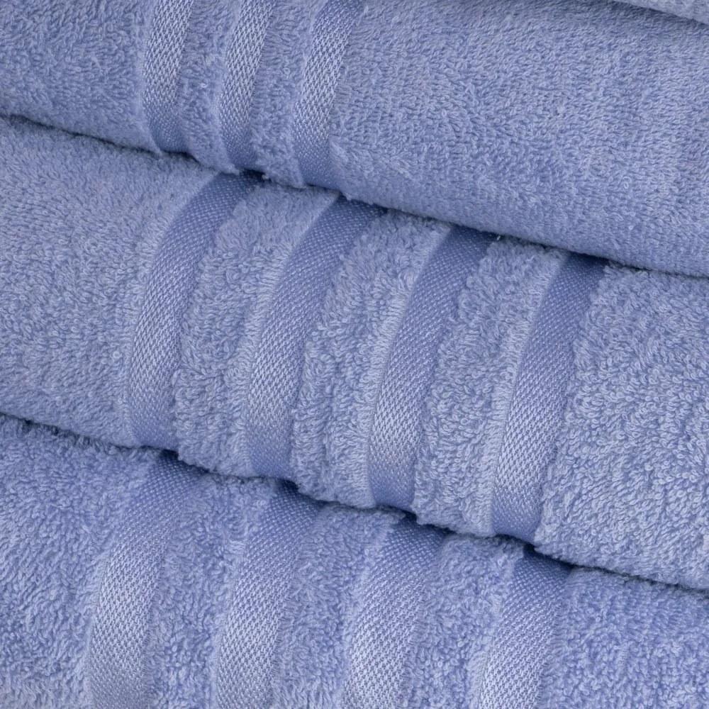 Prosop albastru din bumbac din frotir 70x140 cm Simple – Casa Selección