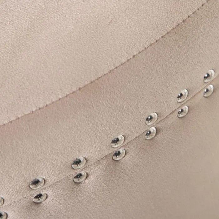 Bancheta textil crem picioare lemn