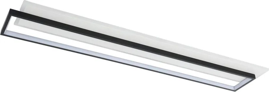 Brilagi - Plafonieră LED dimabilă OUTLINE LED/90W/230V 18x100 cm alb/negru +telecomandă