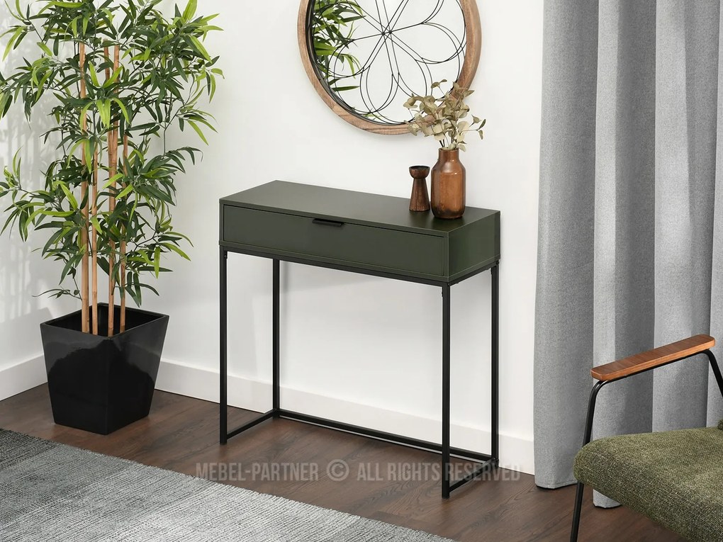 Măsuță consolă Norma M (verde + negru). Promo -15%. 1110826