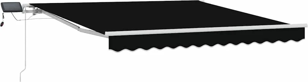 vidaXL Cortina Retractabilă Negru 300 x 250 cm Material textil și oțel