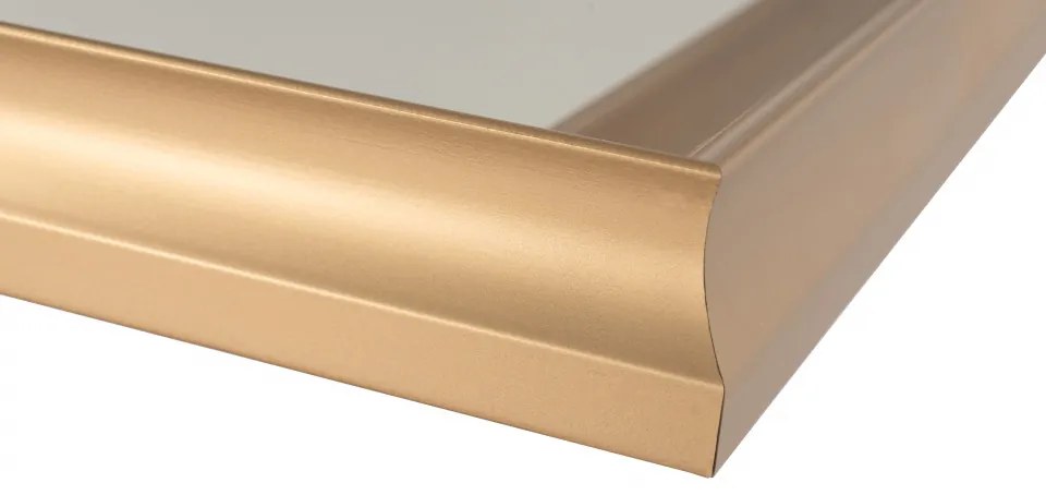 Oglinda dreptunghiulara cu rama din polistiren champagne Scott, 45,5cm (L) x 36,5cm (L) x 5,2cm (H)