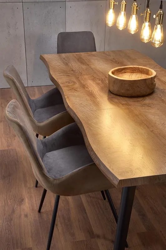 Masa de sufragerie extensibila in decor de stejar, BRYNE 120(180)x80