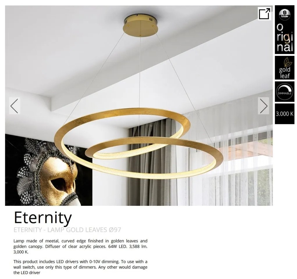 Lustra LED suspendata design modern Eternity 97cm